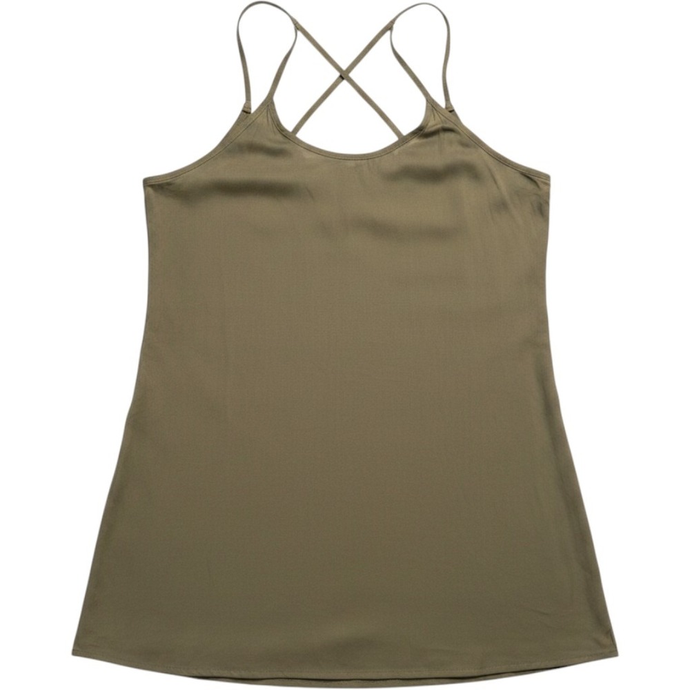 Free People Beach Olive Green Rayon Strappy Cross Back Camisole Top Small
